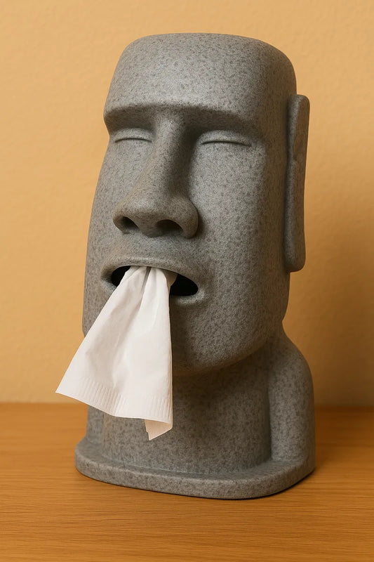 Funny Moai Tissue Dispenser – Unique & Playful Design